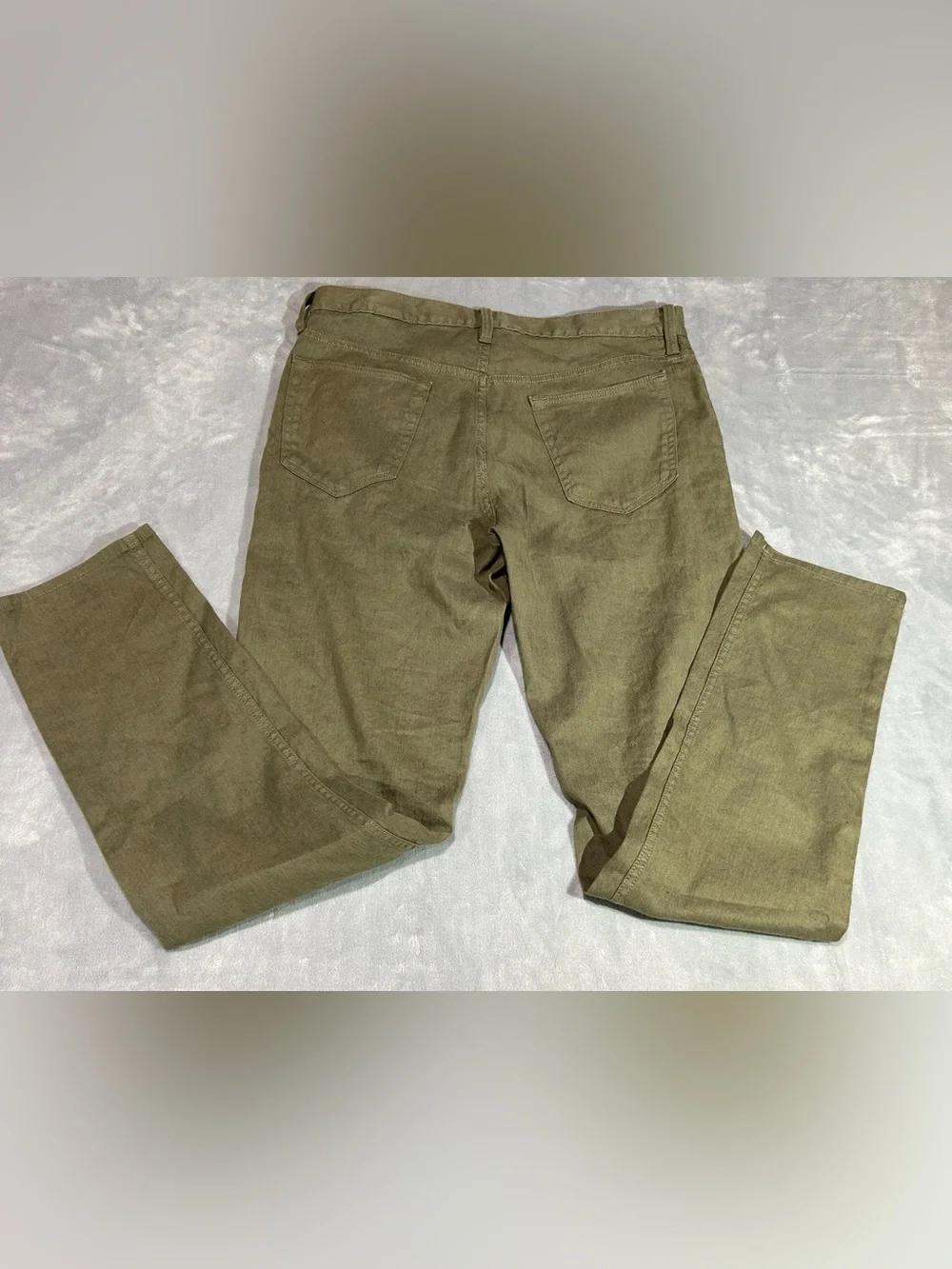 Banana Republic Linen Blend Slim Fit Olive Green Pants- 34x32